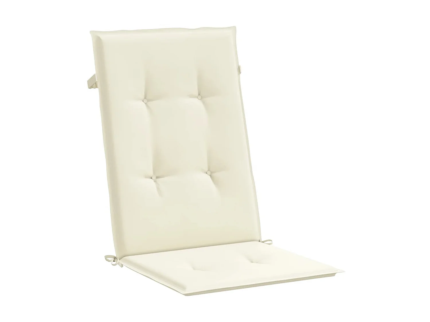 Coussins de chaise de jardin dossier haut Lot de 6 crème tissu OFR92013