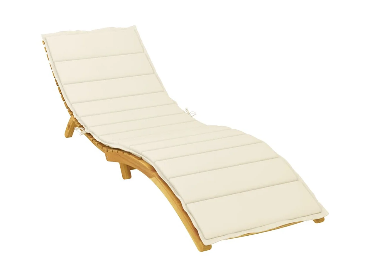 Almofadão p/ espreguiçadeira 200x50x3 cm tecido oxford creme PT982560