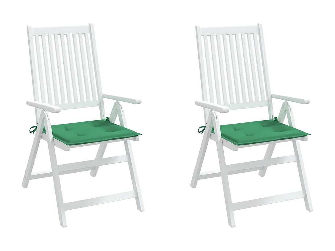 Coussins de chaise de jardin 2 pcs vert 50x50x3 cm tissu oxford OFR84317