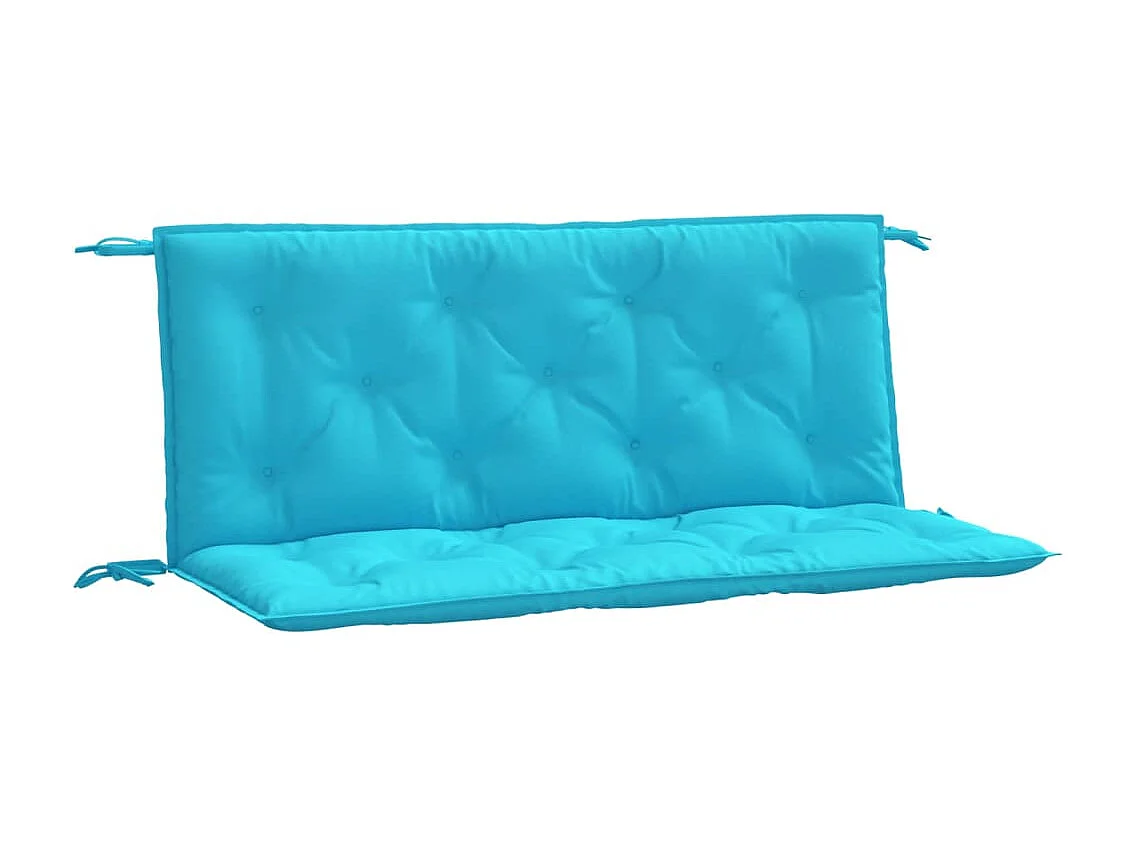 Tuinbankkussens 2 st 120x50x7 cm stof turquoise NL575042