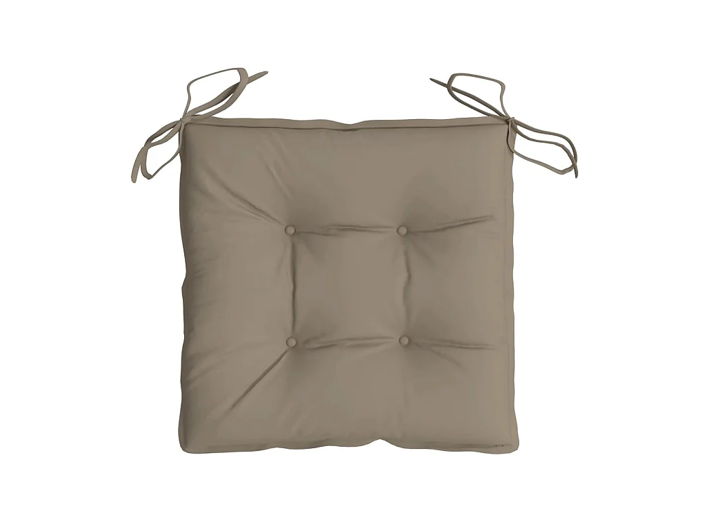 Coussins de chaise 6 pcs, Coussins de siège taupe 50x50x7 cm tissu oxford KLZ95291