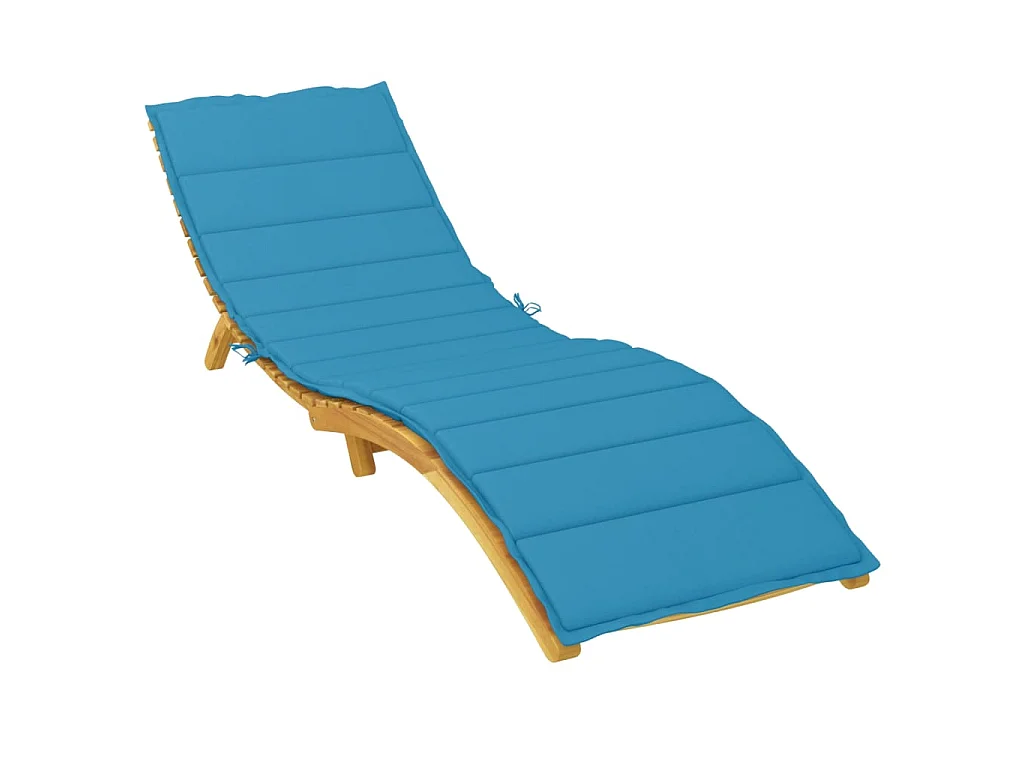 Coussin de chaise longue bleu 200x60x3 cm tissu oxford OFR77382