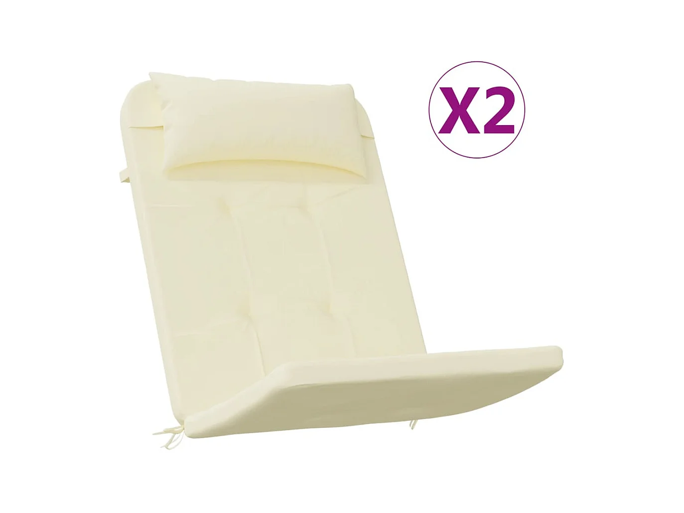 Cojines para silla Adirondack 2 uds tela Oxford color crema ES412866