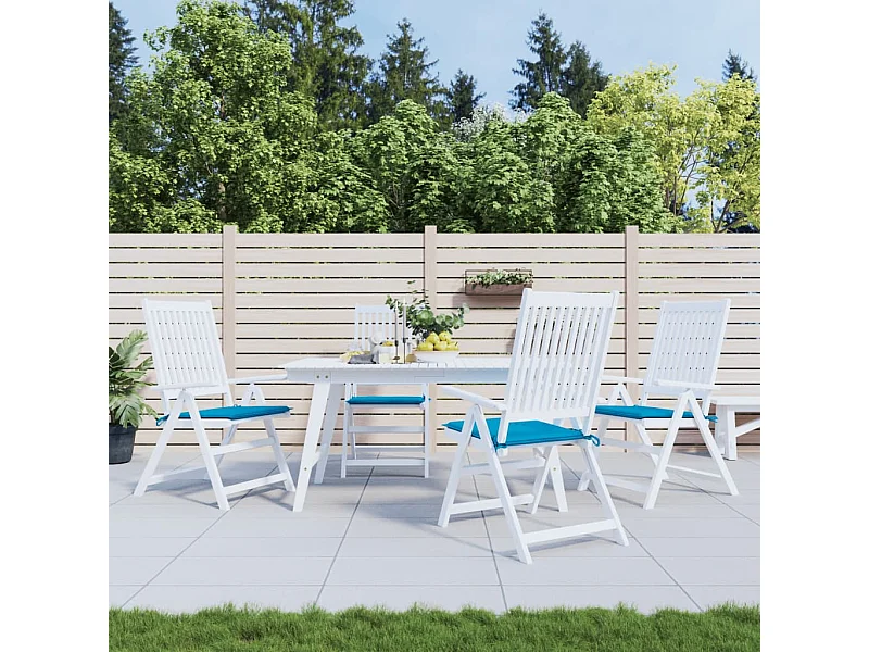 Cojines de silla de jardín 4 uds tela Oxford azul 50x50x3 cm ES748511