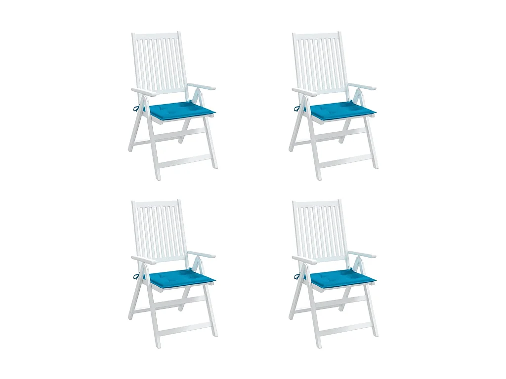 Tuinstoelkussens 4 st 50x50x3 cm oxford stof blauw NL135916