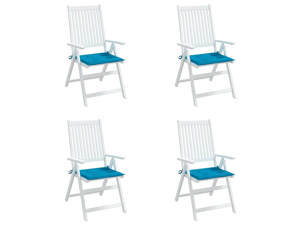 Coussins de chaise de jardin 4 pcs bleu 50x50x3 cm tissu oxford OFR60515