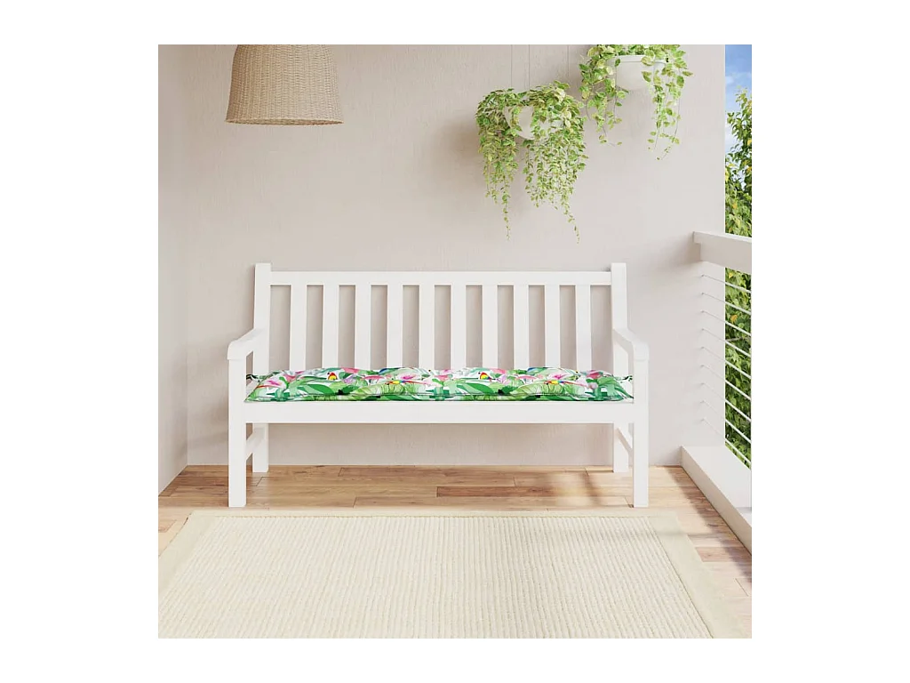 Coussin de banc de jardin multicolore 150x50x7 cm tissu oxford OFR31895