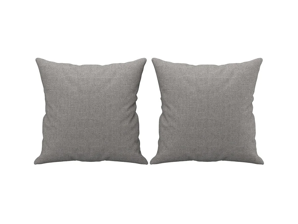 Cojines decorativos 2 uds tela gris claro 40x40 cm ES209327