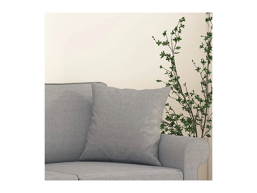 Cojines decorativos 2 uds tela gris claro 40x40 cm ES209327