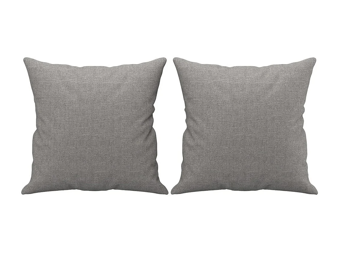 Cojines decorativos 2 uds tela gris claro 40x40 cm ES209327