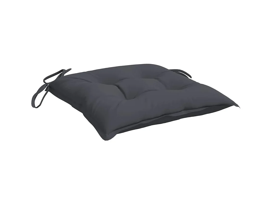 Coussins de chaise 2 pcs anthracite 40x40x7 cm tissu oxford OFR14423
