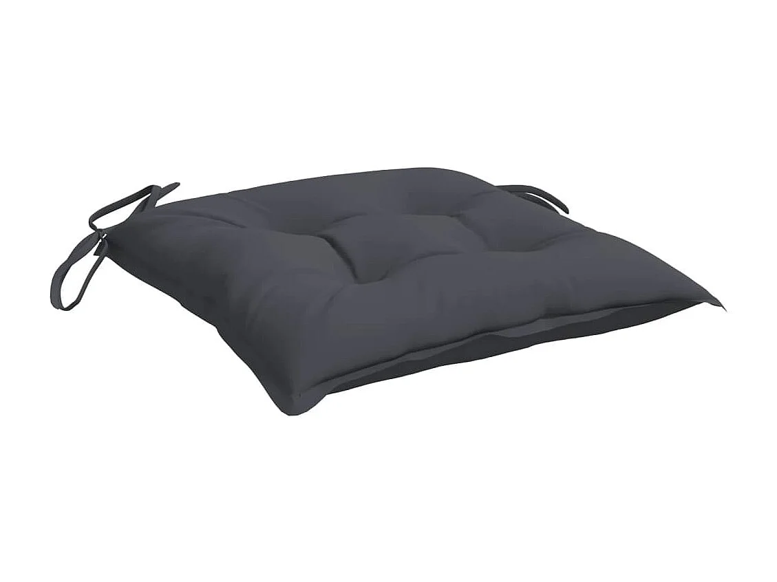 Coussins de chaise 2 pcs anthracite 40x40x7 cm tissu oxford OFR14423