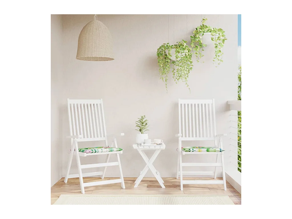 Coussins de chaise de jardin Lot de 2 multicolore 50x50x3 cm OFR59479