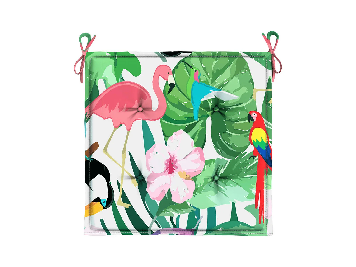 Tuinstoelkussens 2 st 50x50x3 cm stof meerkleurig NL140969