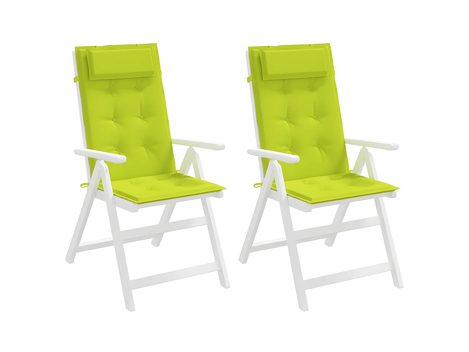 Almofadões p/ cadeira encosto alto 2 pcs oxford verde brilhante PT499143