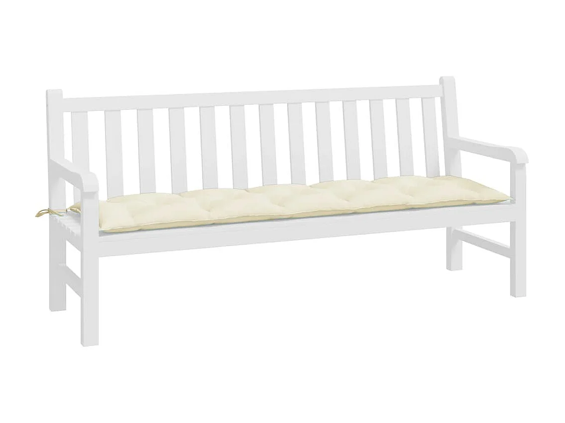 Almofadão p/ banco de jardim tecido oxford branco nata PT403856