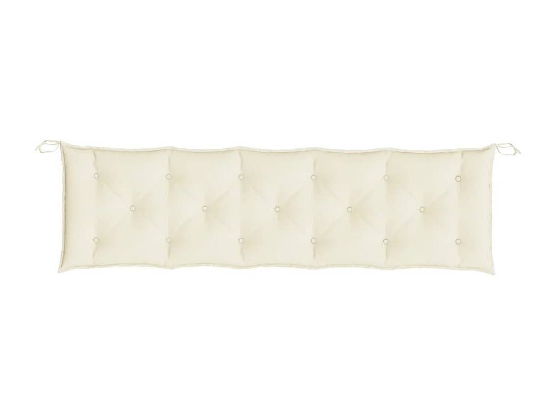Coussin de banc de jardin blanc crème 180x50x7 cm tissu oxford OFR32108