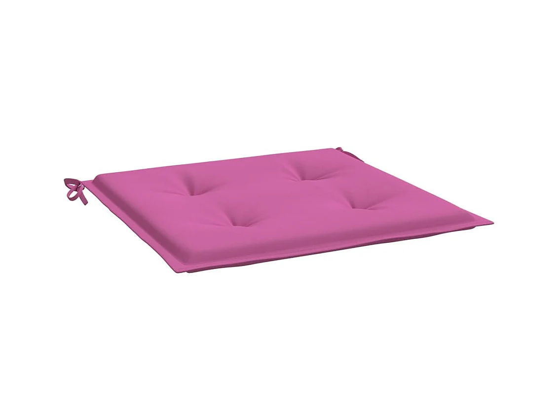 Coussins de chaise de jardin Lot de 2 rose 50x50x3 cm tissu OFR52418