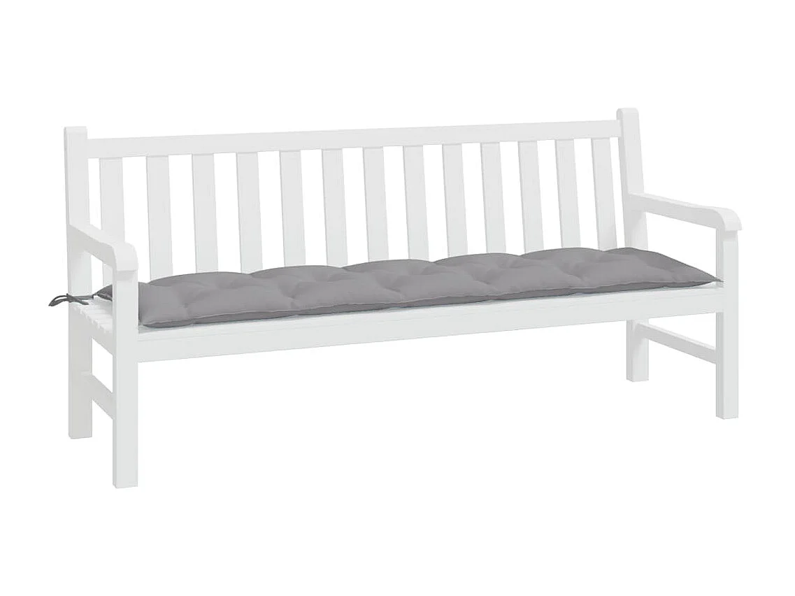 Coussin de banc de jardin gris 180x50x7 cm tissu oxford OFR85958