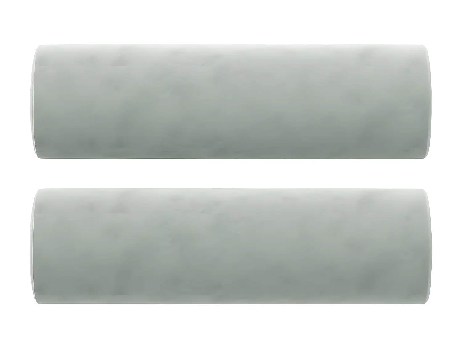 Coussins décoratifs 2 pcs Gris clair Ø15x50 cm Velours OFR64502