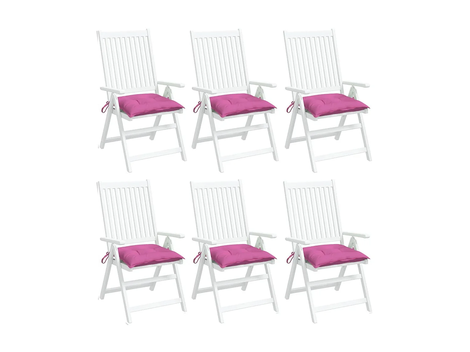 Coussins de chaise 6 pcs rose 50x50x7 cm tissu oxford OFR30617