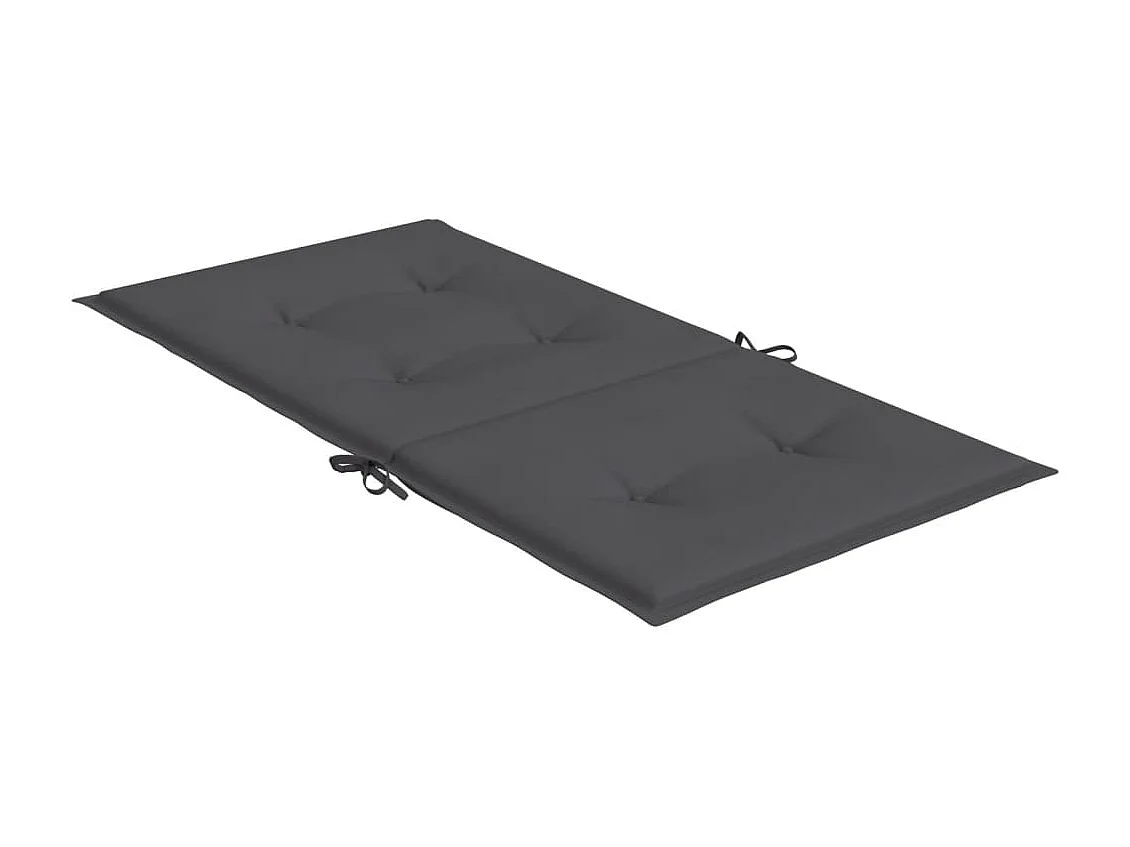 Cojín silla jardín respaldo bajo 4 uds tela Oxford antracita ES742224