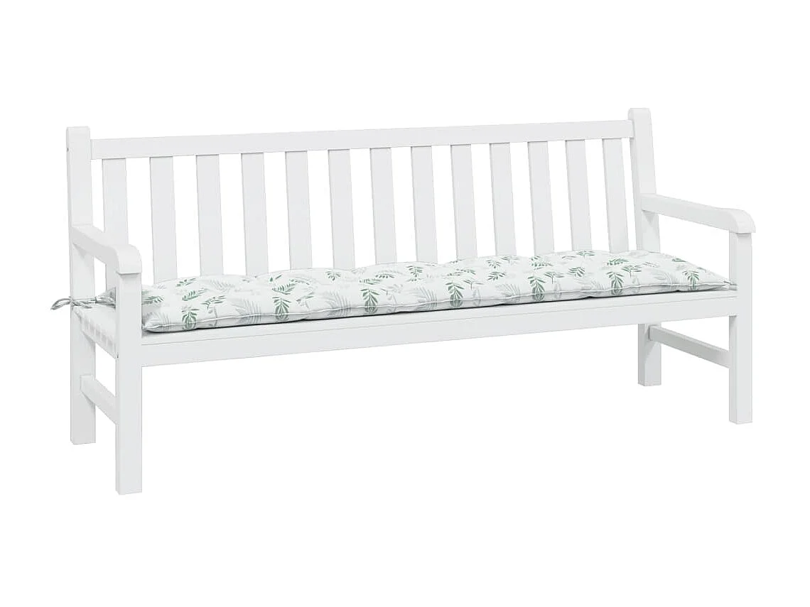 Almofadão banco jardim 180x50x7 cm tecido oxford padrão folhas PT330241