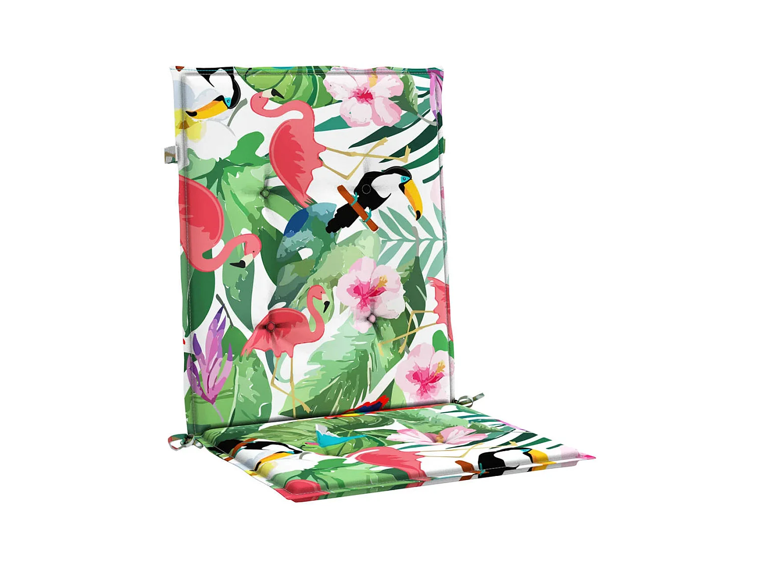 Cojines para silla con respaldo bajo 6 uds tela multicolor ES867204