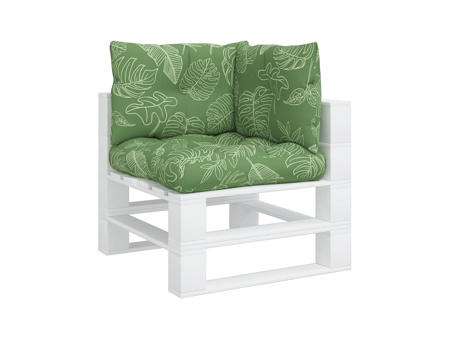 Coussins de palette 3 pcs motif de feuilles tissu Oxford OFR90938