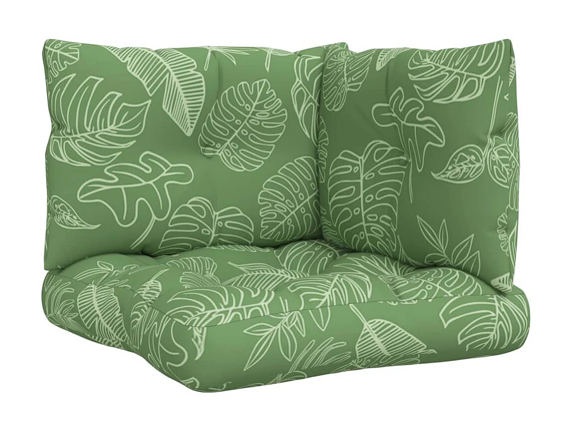 Palletkussens 3 st bladpatroon oxford stof NL266719