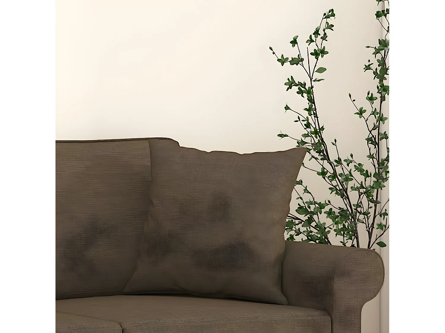 Coussins décoratifs 2 pcs Marron 40x40 cm Tissu OFR81619