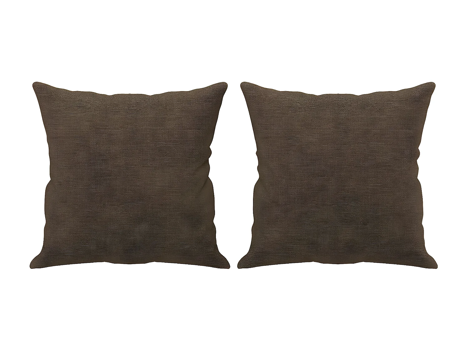 Coussins décoratifs 2 pcs Marron 40x40 cm Tissu OFR81619
