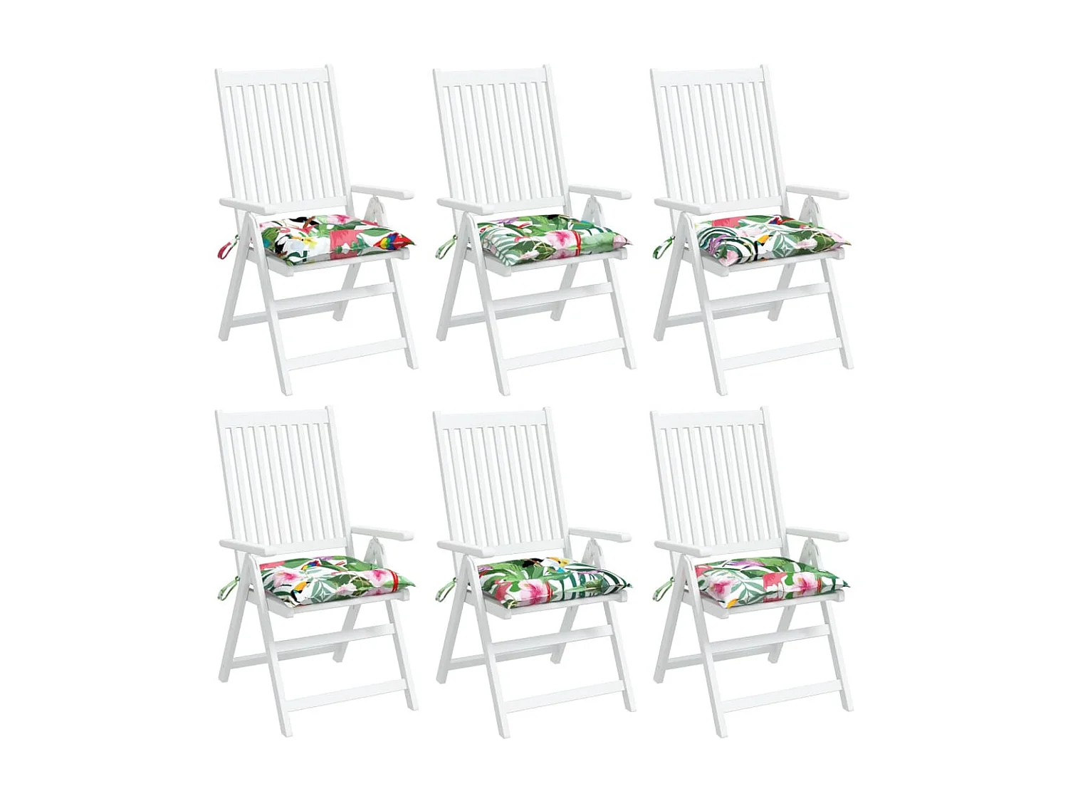 Coussins de chaise 6 pcs multicolore 50x50x7 cm tissu oxford OFR83396