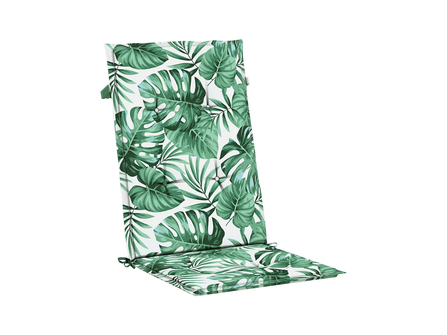 Stoelkussens 4 st hoge rug bladpatroon stof NL611963