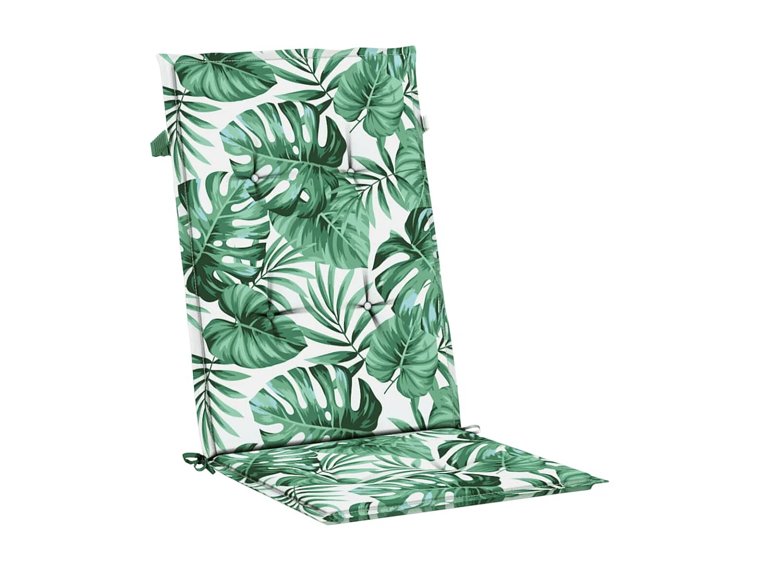 Coussins de chaise à dossier haut 4 pcs modèle de feuille tissu OFR98677