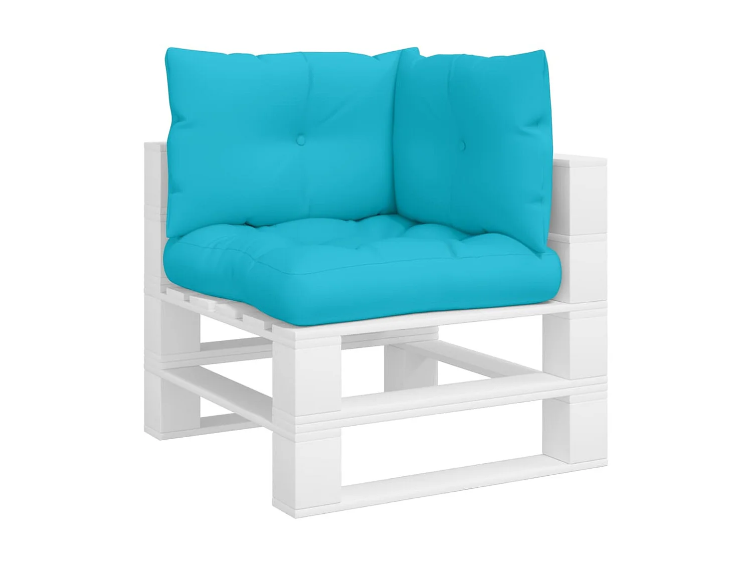 Almofadões p/ móveis de paletes 3 pcs tecido oxford turquesa PT239888