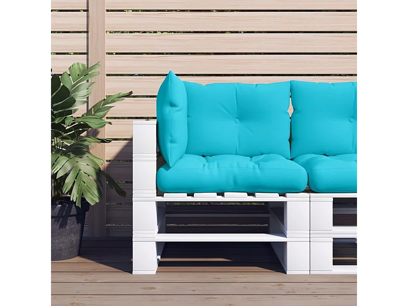 Palletkussens 3 st oxford stof turquoise NL349636