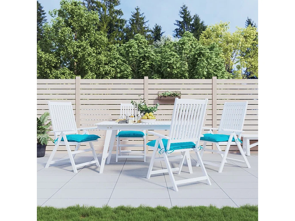 Cojines de silla 4 uds tela Oxford turquesa 50x50x7 cm ES443111