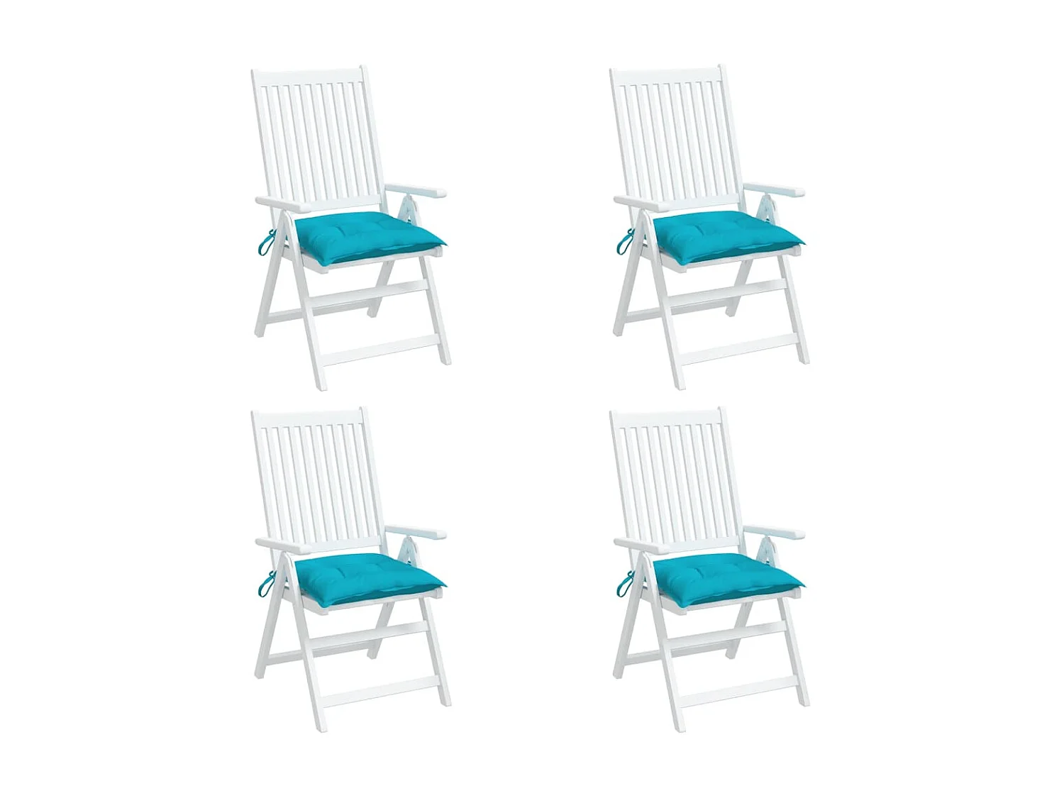 Cojines de silla 4 uds tela Oxford turquesa 50x50x7 cm ES443111