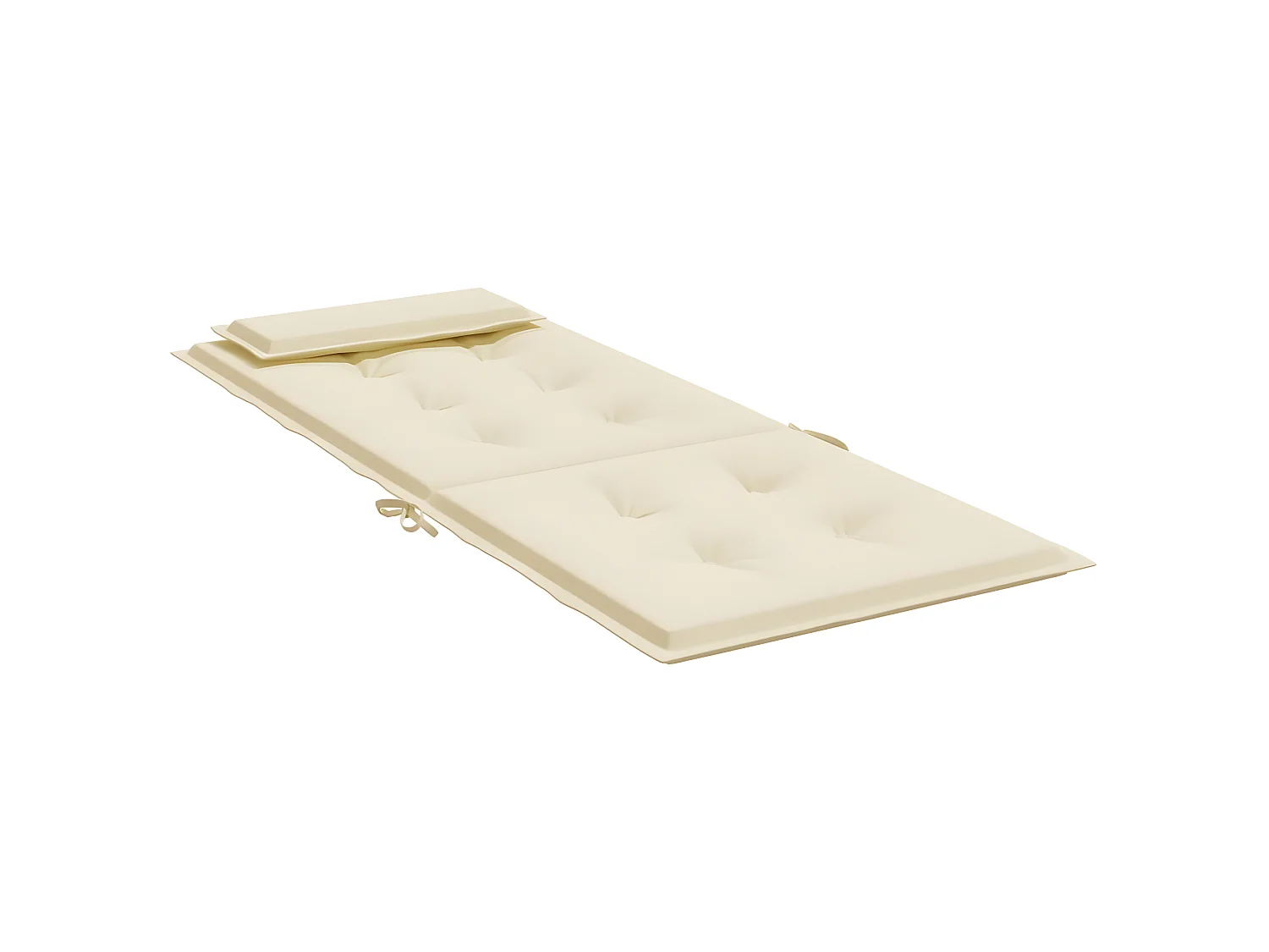 Coussins de chaise à dossier haut Lot de 6 crème tissu oxford OFR12899