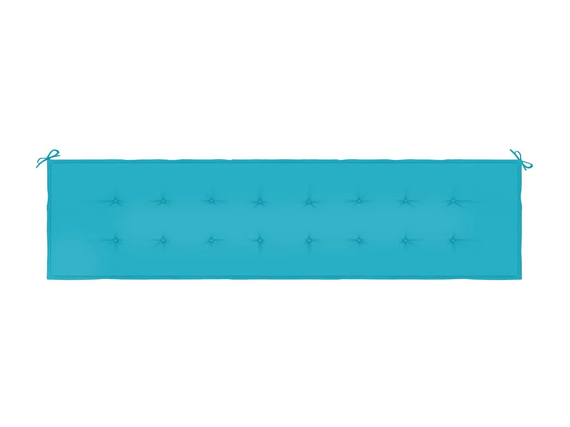 Coussin de banc de jardin turquoise 200x50x3 cm tissu OFR49884