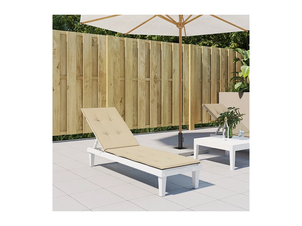 Coussin de chaise de terrasse beige (75+105)x50x3 cm OFR21906