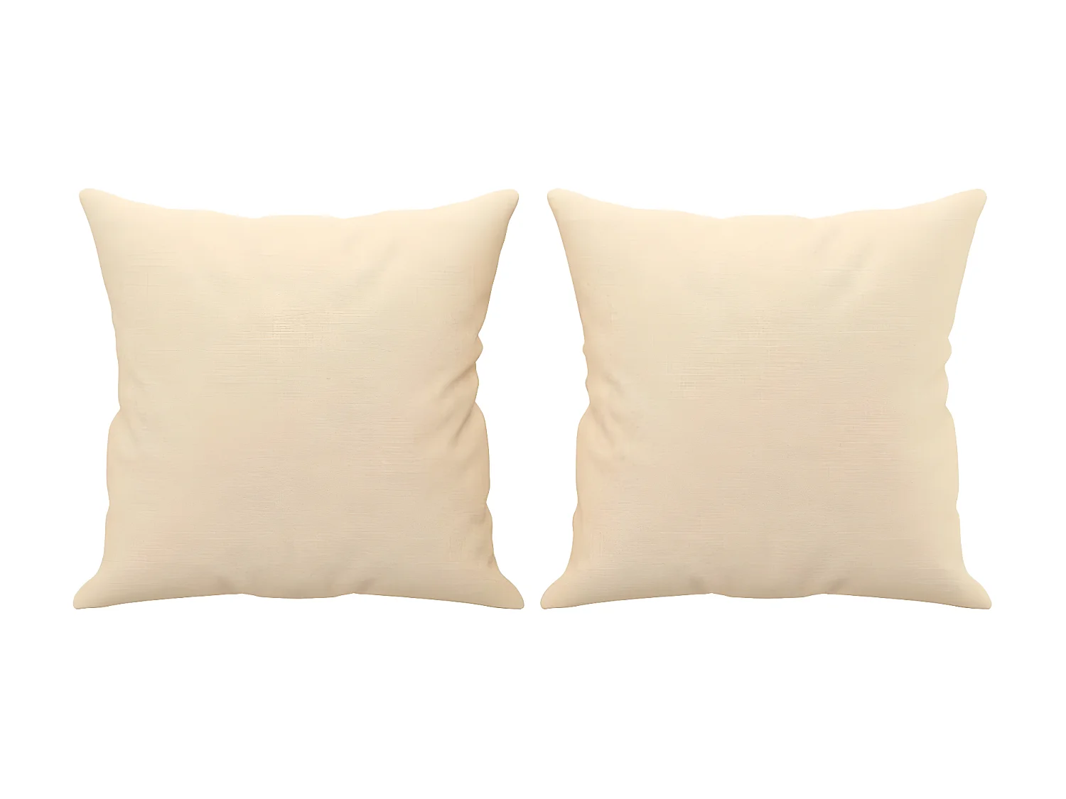 Cojines decorativos 2 uds tela crema 40x40 cm ES202435