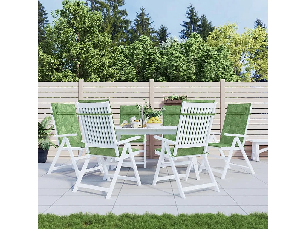 Coussins de chaise à dossier haut Lot de 6 modèle de feuille OFR62409