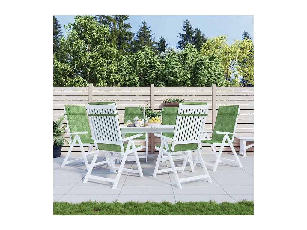 Coussins de chaise à dossier haut Lot de 6 modèle de feuille OFR62409