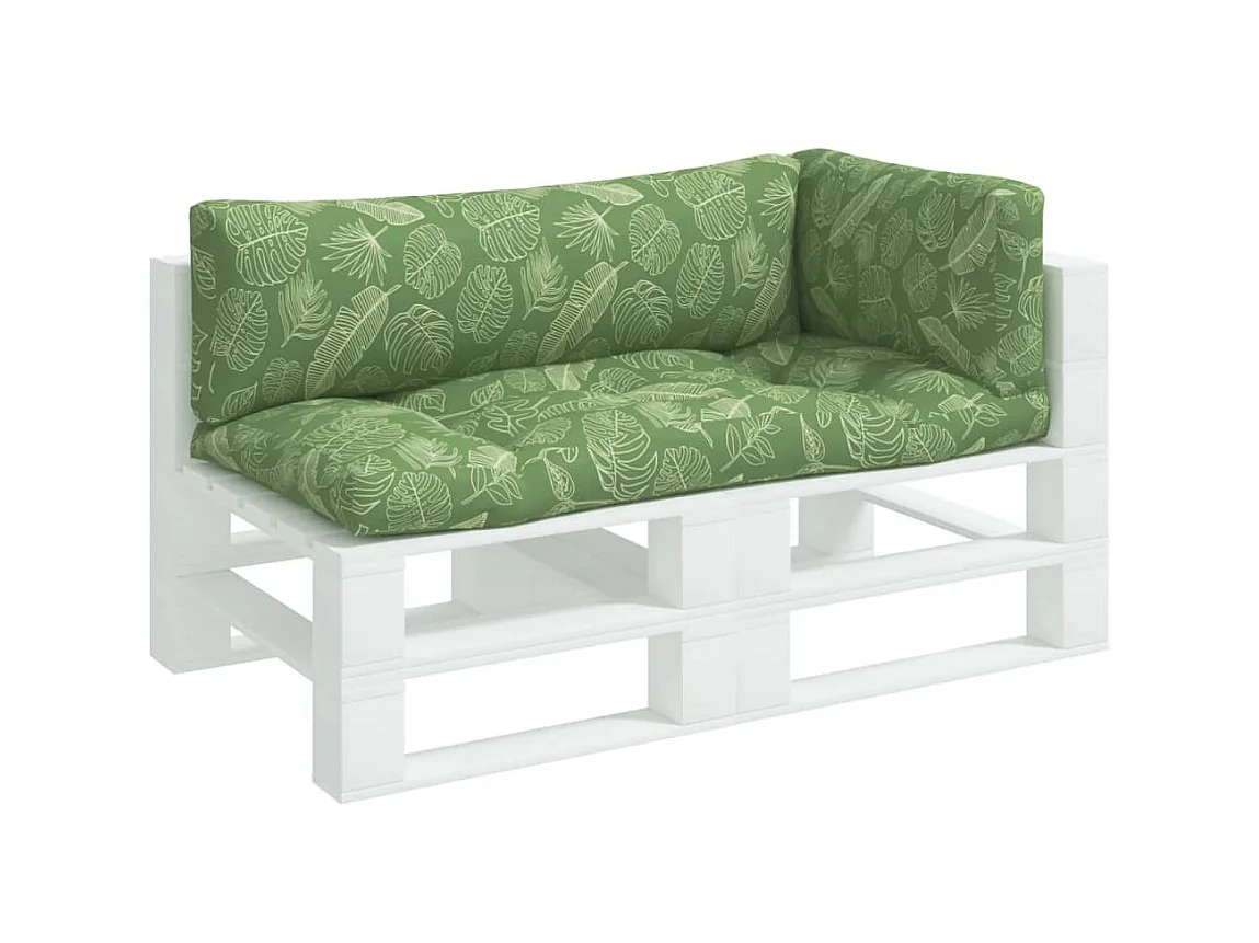 Palletkussens 3 st bladpatroon oxford stof NL495706