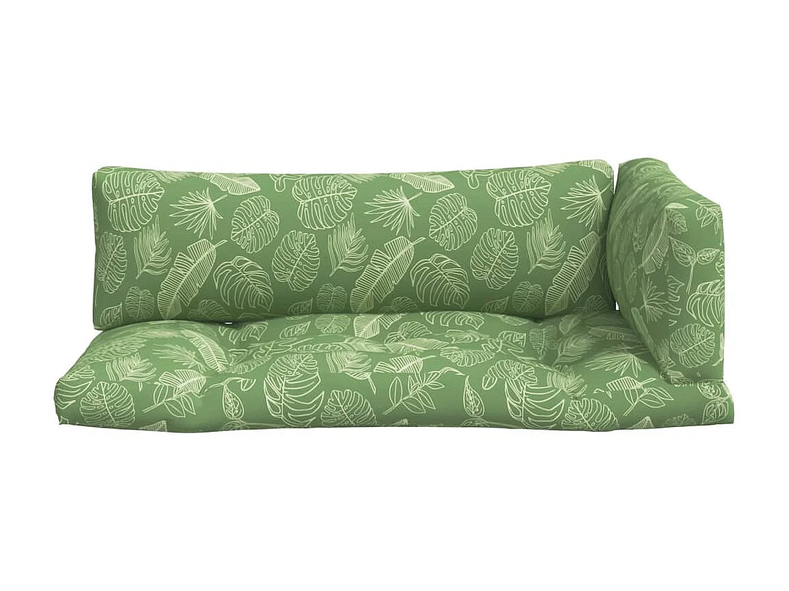 Palletkussens 3 st bladpatroon oxford stof NL495706