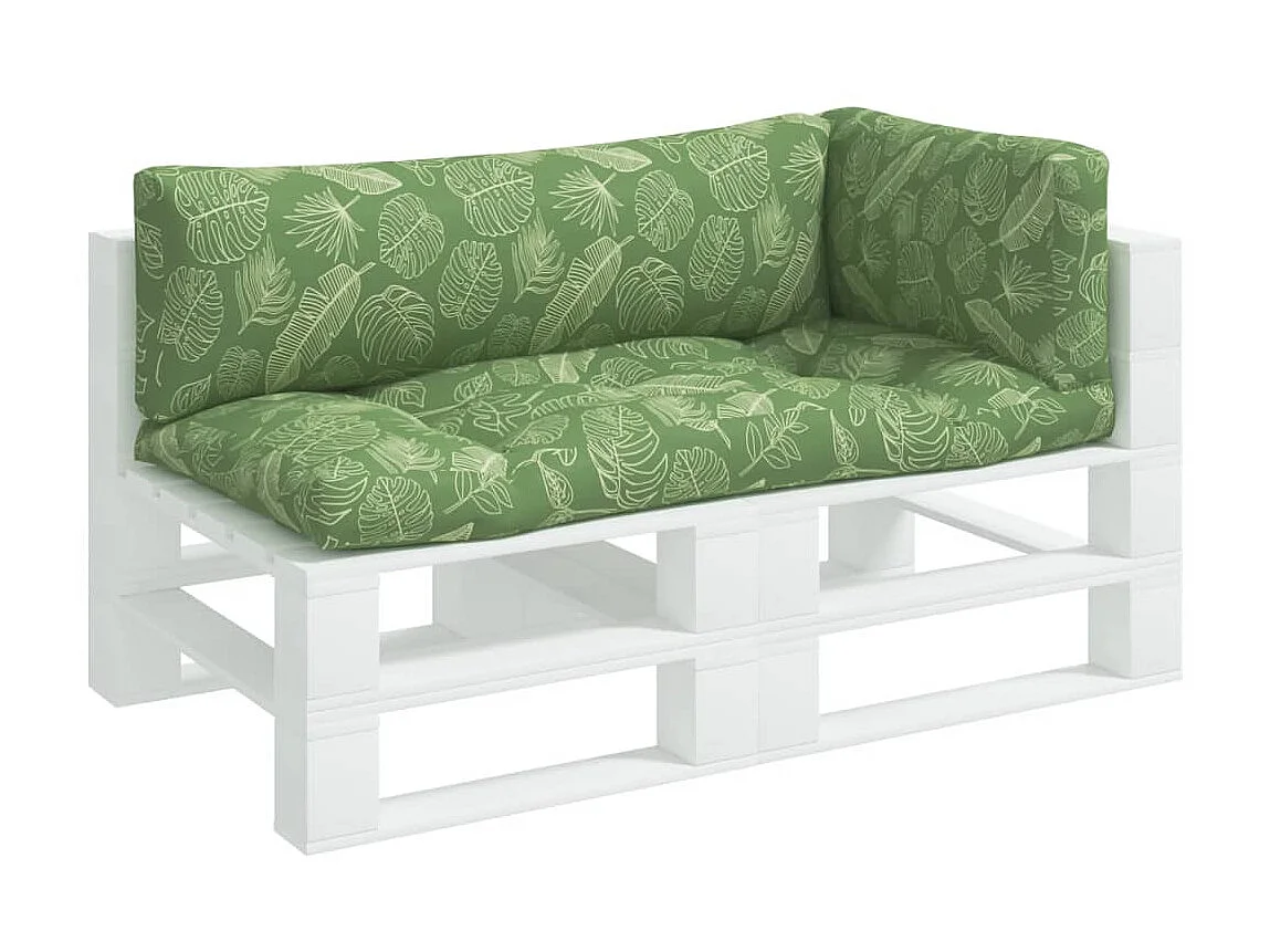 Coussins de palette 3 pcs motif de feuilles tissu Oxford OFR55595