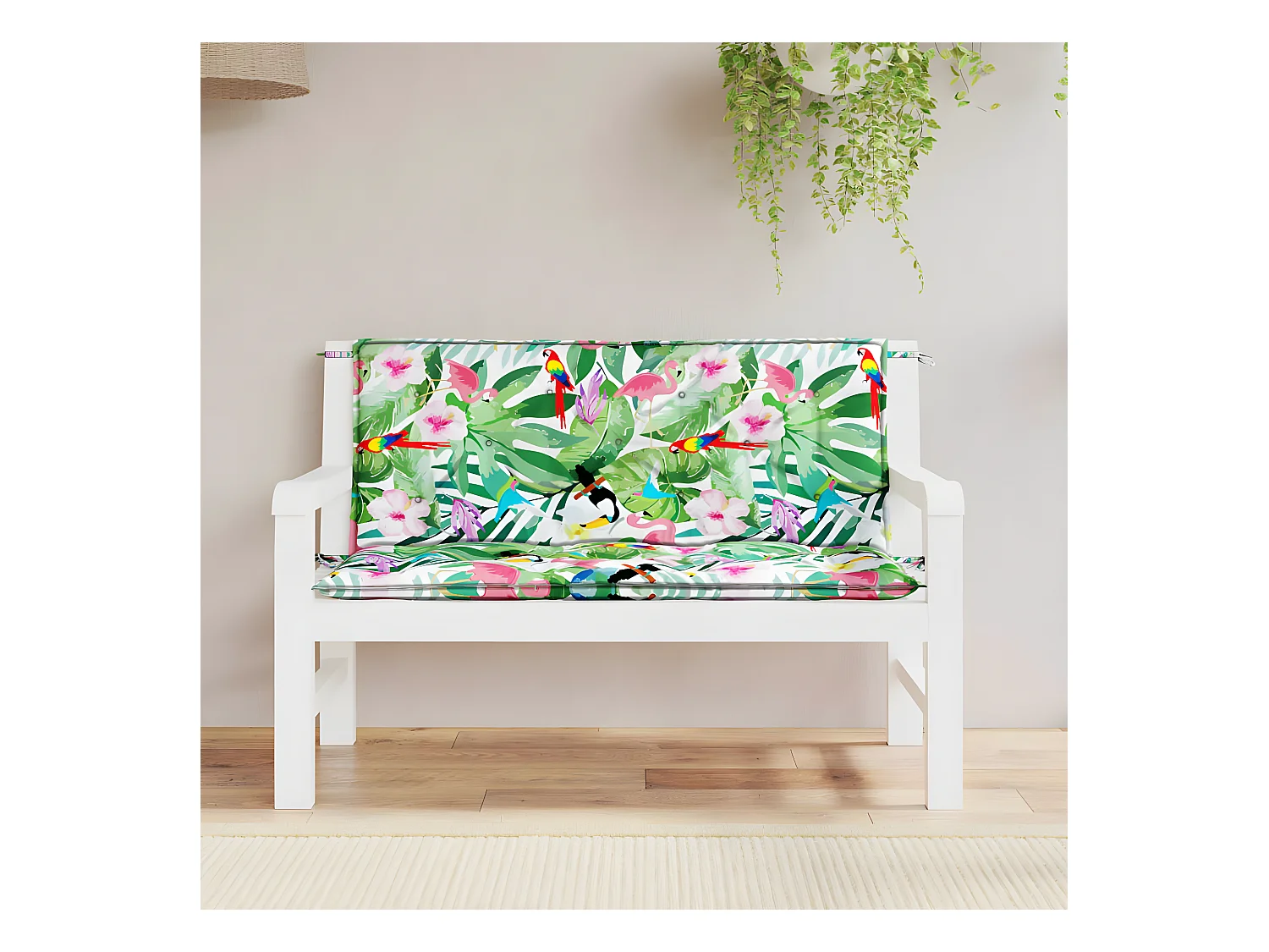 Coussins de banc de jardin Lot de 2 multicolore 120x50x7 cm OFR99671