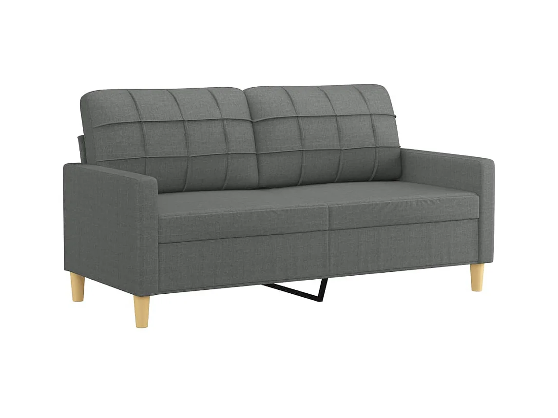 2-delige Loungeset met kussens stof donkergrijs NL941617
